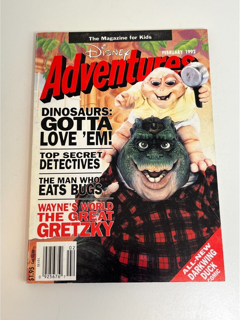 Disney Adventures February 1992 Vol 2 #4 Dinosaurs Cover Darkwing Duck Brand New